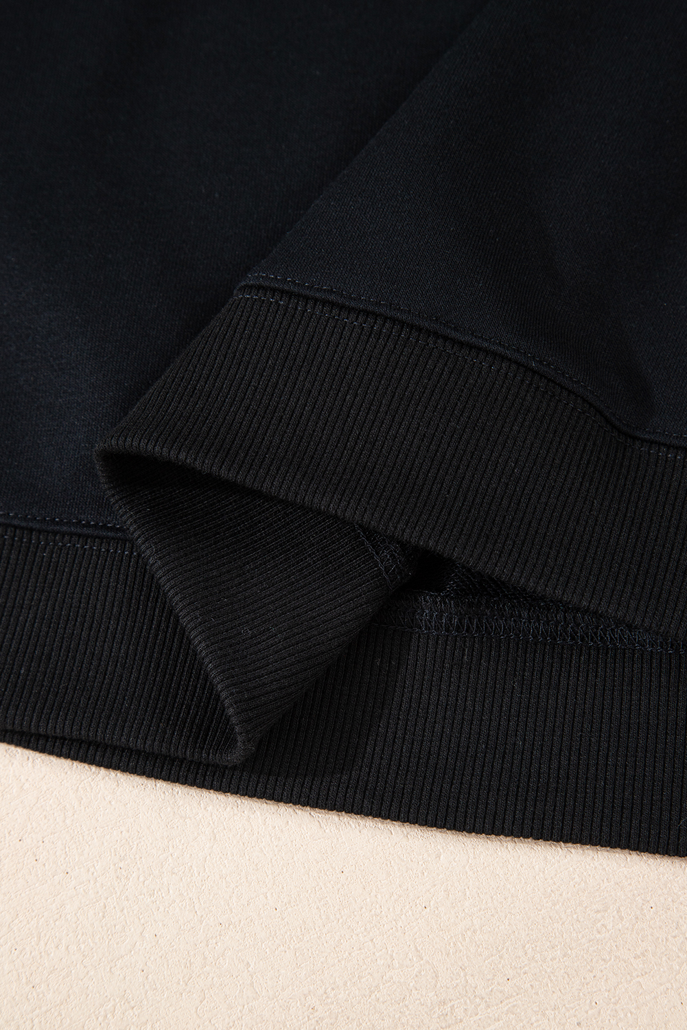 Plus Size Black Rainbow Raglan Sleeve Crew Neck  Sweatshirt