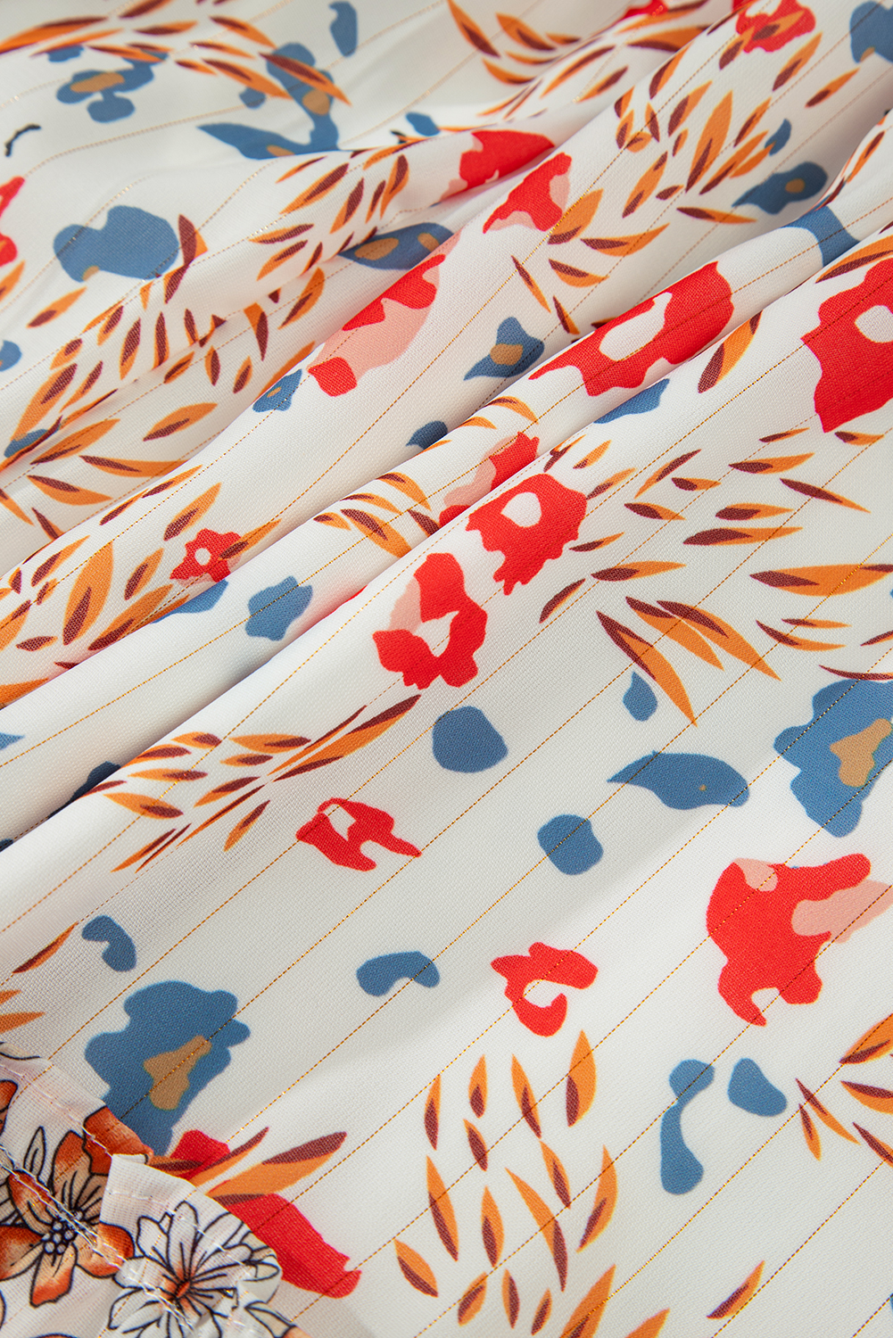 Plus Size Khaki  Floral Tiered Ruffle Maxi Dress