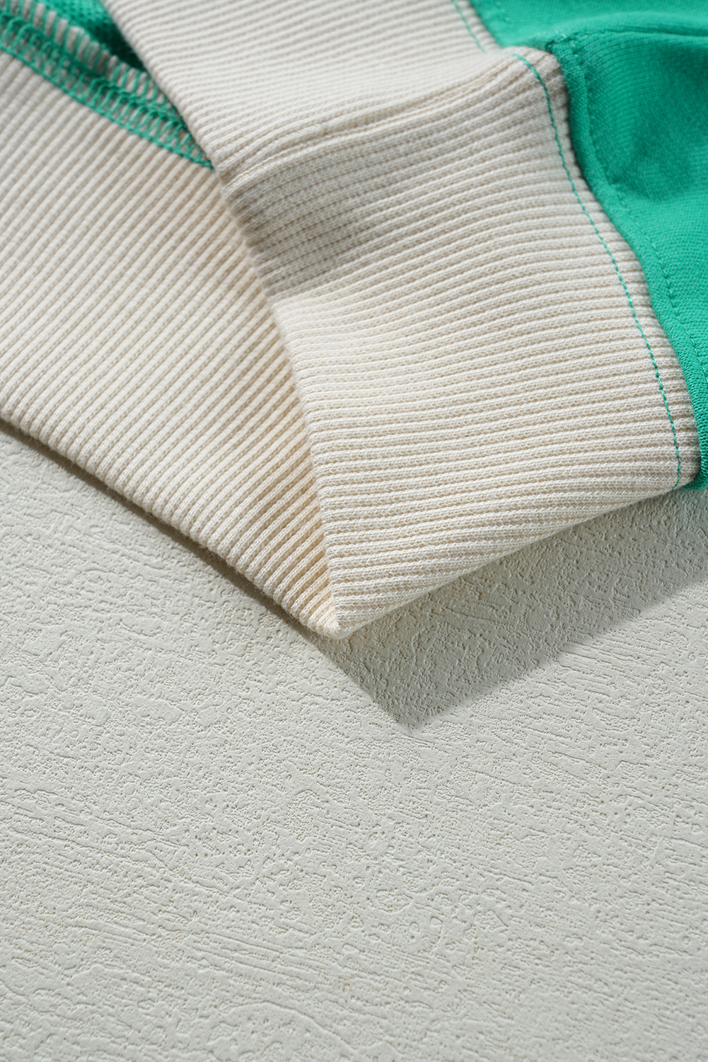 Plus Size Sky Blue  Plaid Floral Patchwork Raglan Sleeve Sweatshirt