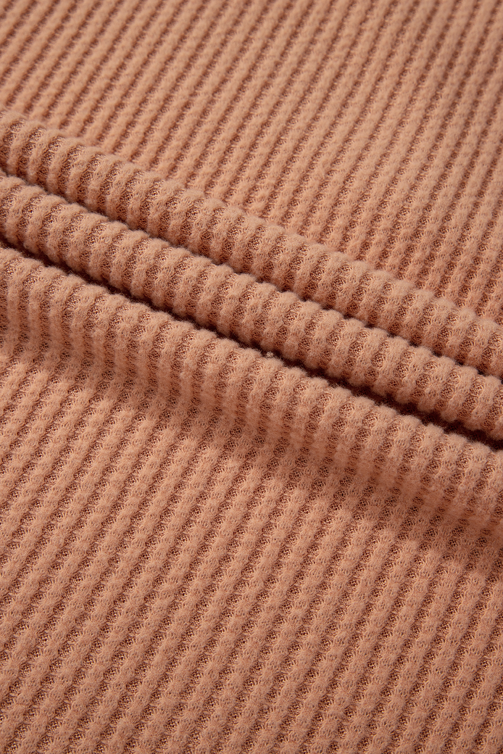 Plus Size Khaki Aztec Patchwork Waffle Knit  Hoodie