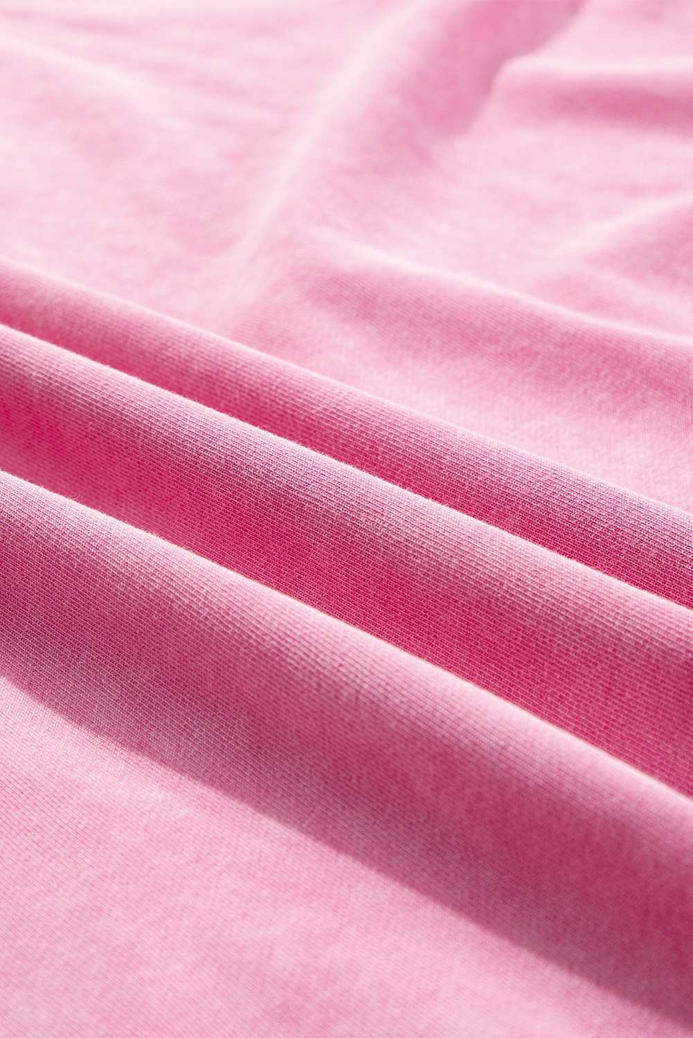 Plus Size Pink  Mineral Wash Drop Shoulder Round Neck Sweatshirt