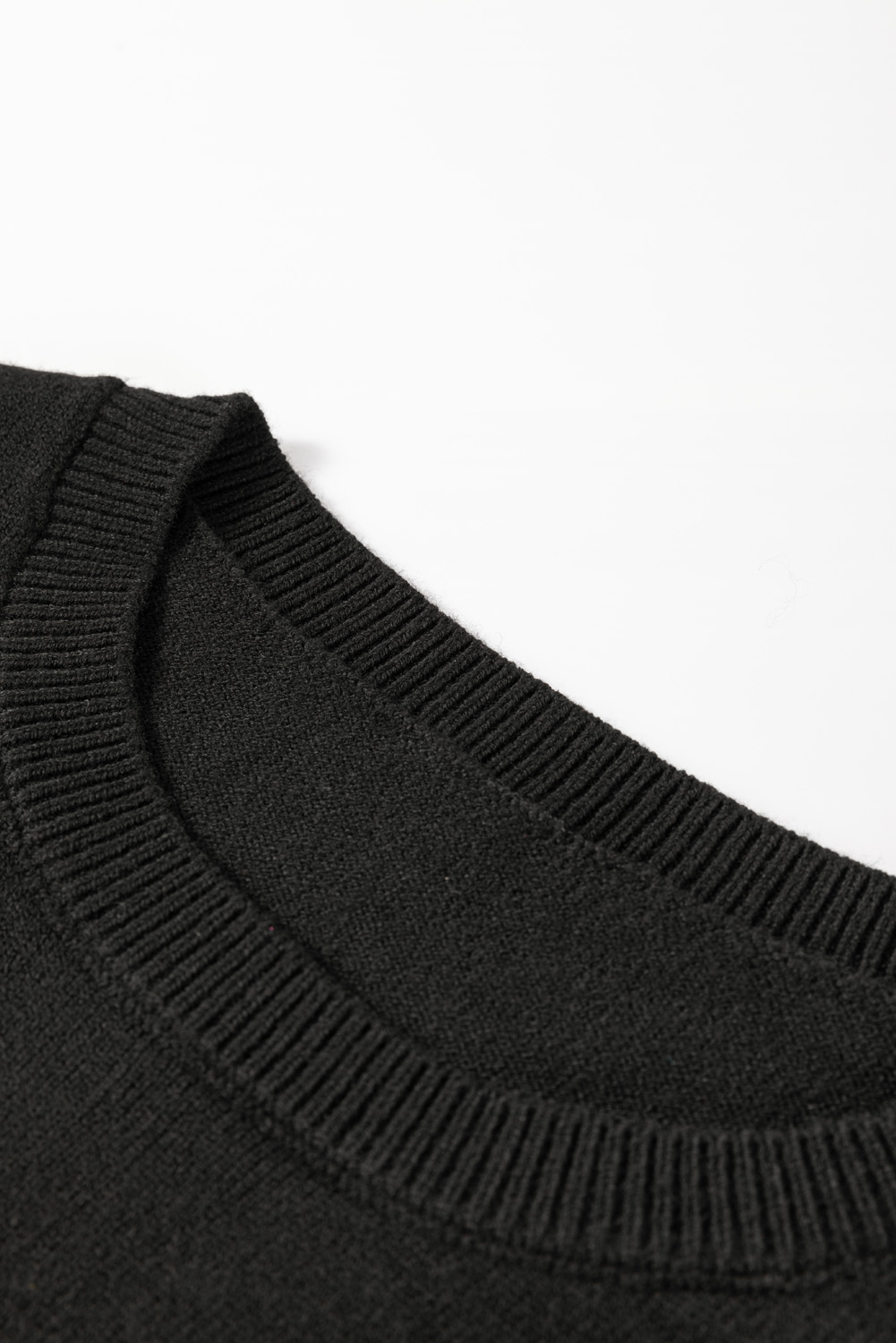 Plus Size Black Tinsel Merry & Bright Round Neck  Sweater