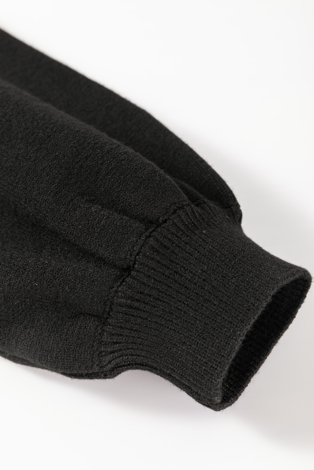 Plus Size Black Tinsel Merry & Bright Round Neck  Sweater