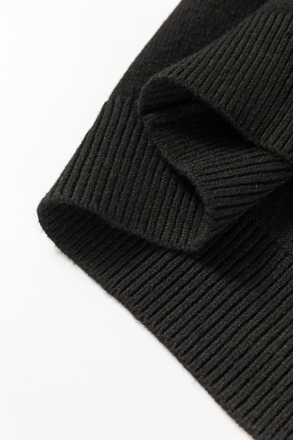 Plus Size Black Tinsel Merry & Bright Round Neck  Sweater