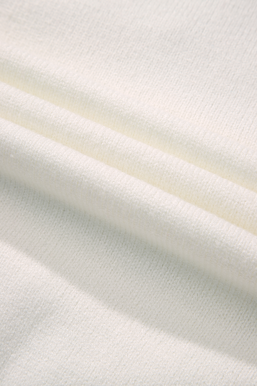 Plus Size White Tinsel holly jolly Pattern Colorblock Edge Drop Shoulder  Sweater