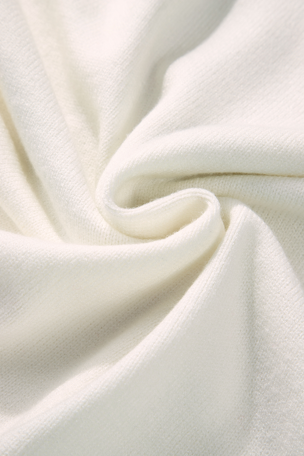 Plus Size White Tinsel holly jolly Pattern Colorblock Edge Drop Shoulder  Sweater