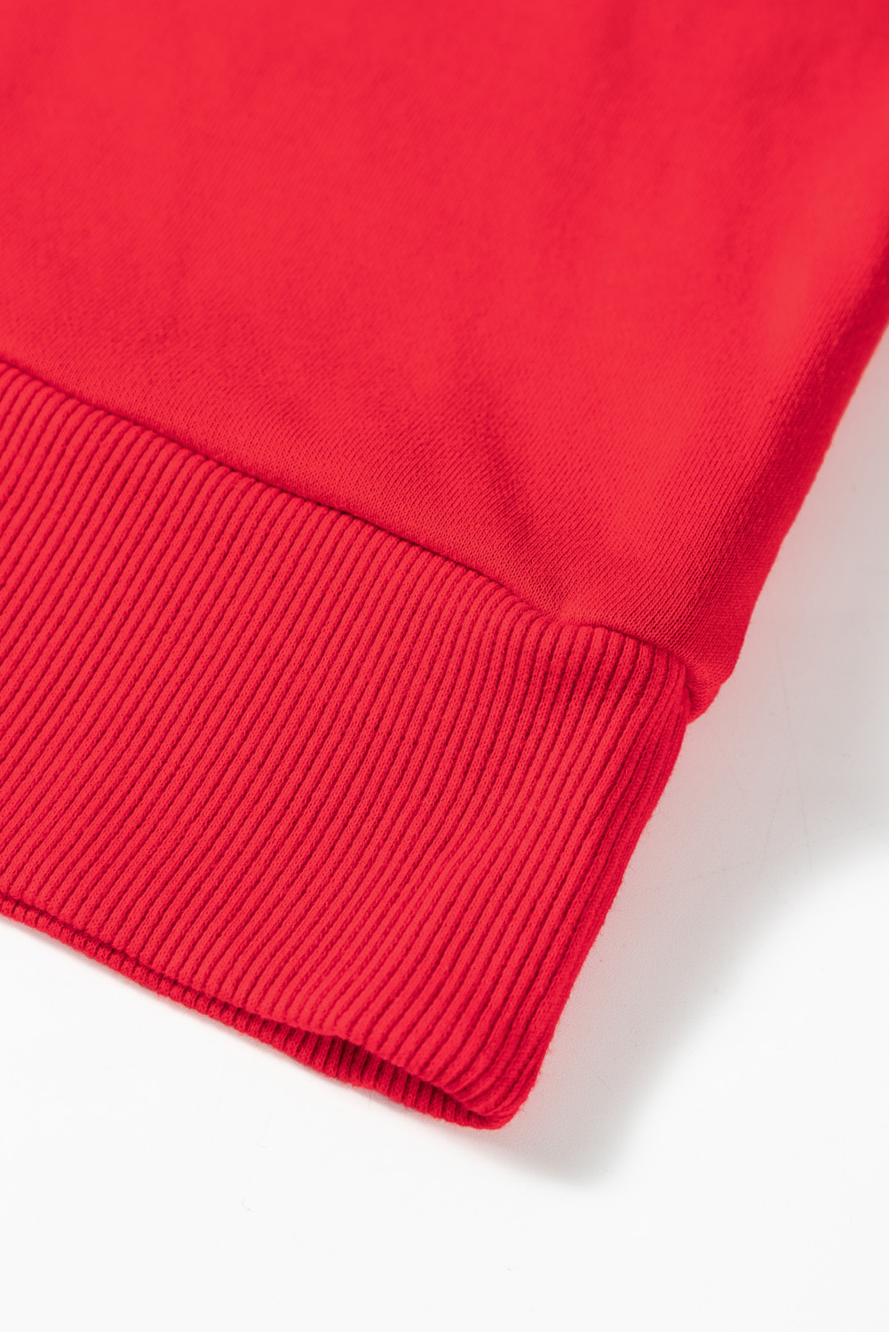 Plus Size Fiery Red  Santa Baby Tinsel Crew Neck Sweatshirt