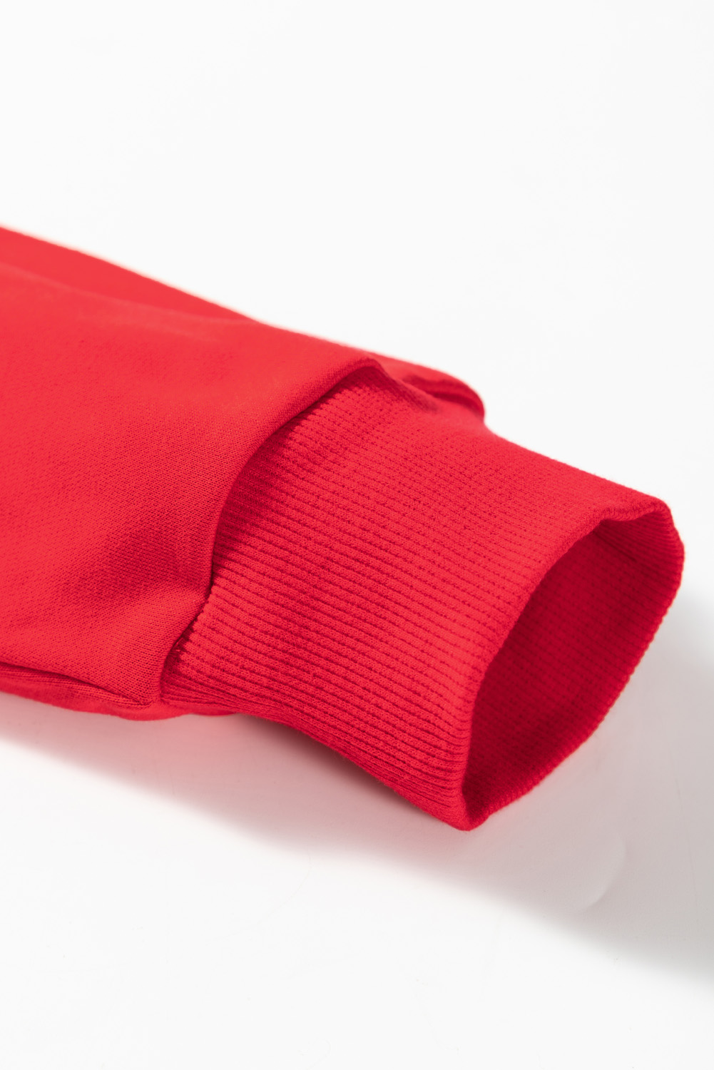 Plus Size Fiery Red  Santa Baby Tinsel Crew Neck Sweatshirt