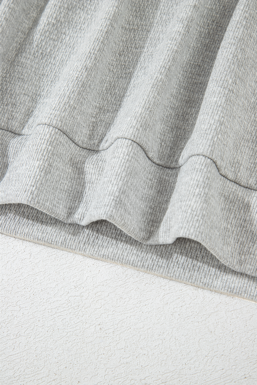 Plus Size Multicolour  Colorblock Drop Shoulder Ribbed Knit Hoodie