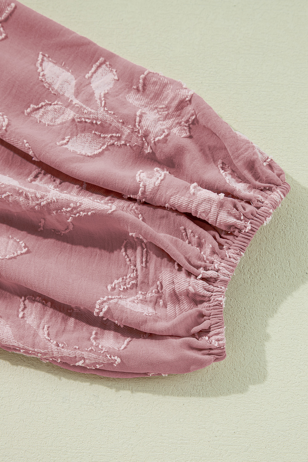 Plus Size Peach Blossom Floral Surplice V Neck Tiered Ruffled  Dress