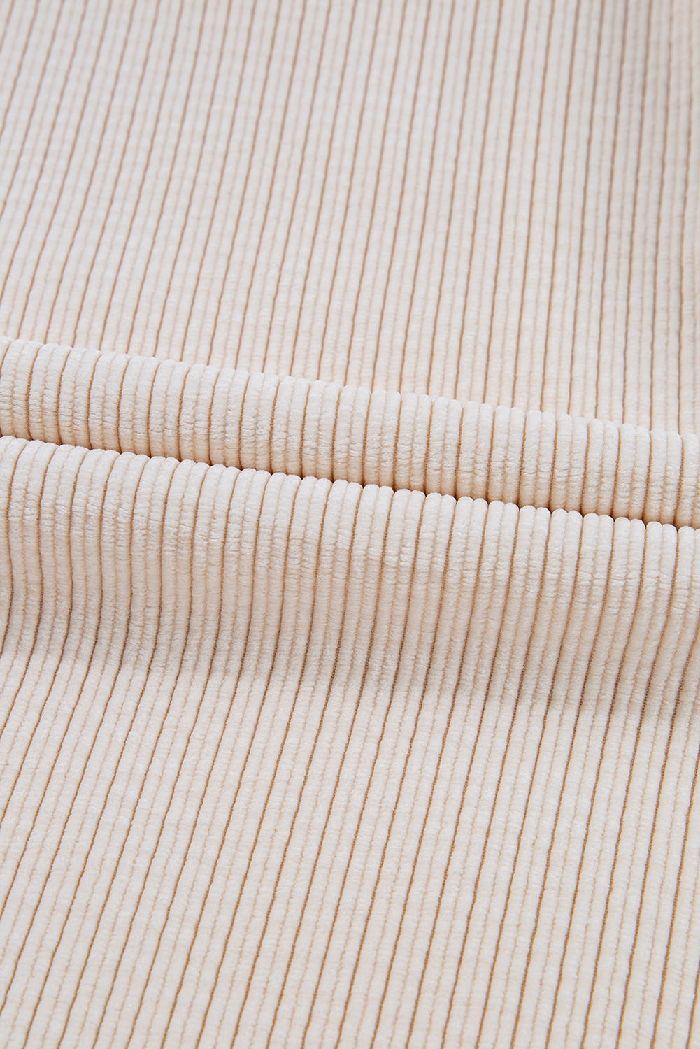 Plus Size Oatmeal Textured Flap Pockets Buttoned  Shacket