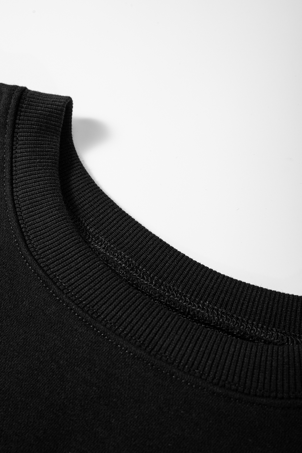 Plus Size Black Christmas Tree Pattern Drop Shoulder  Sweatshirt