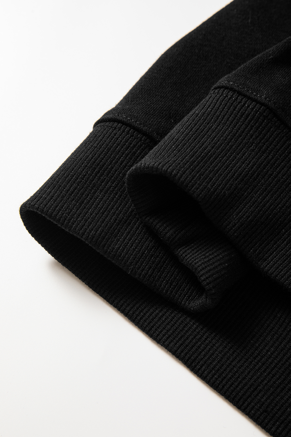 Plus Size Black Christmas Tree Pattern Drop Shoulder  Sweatshirt