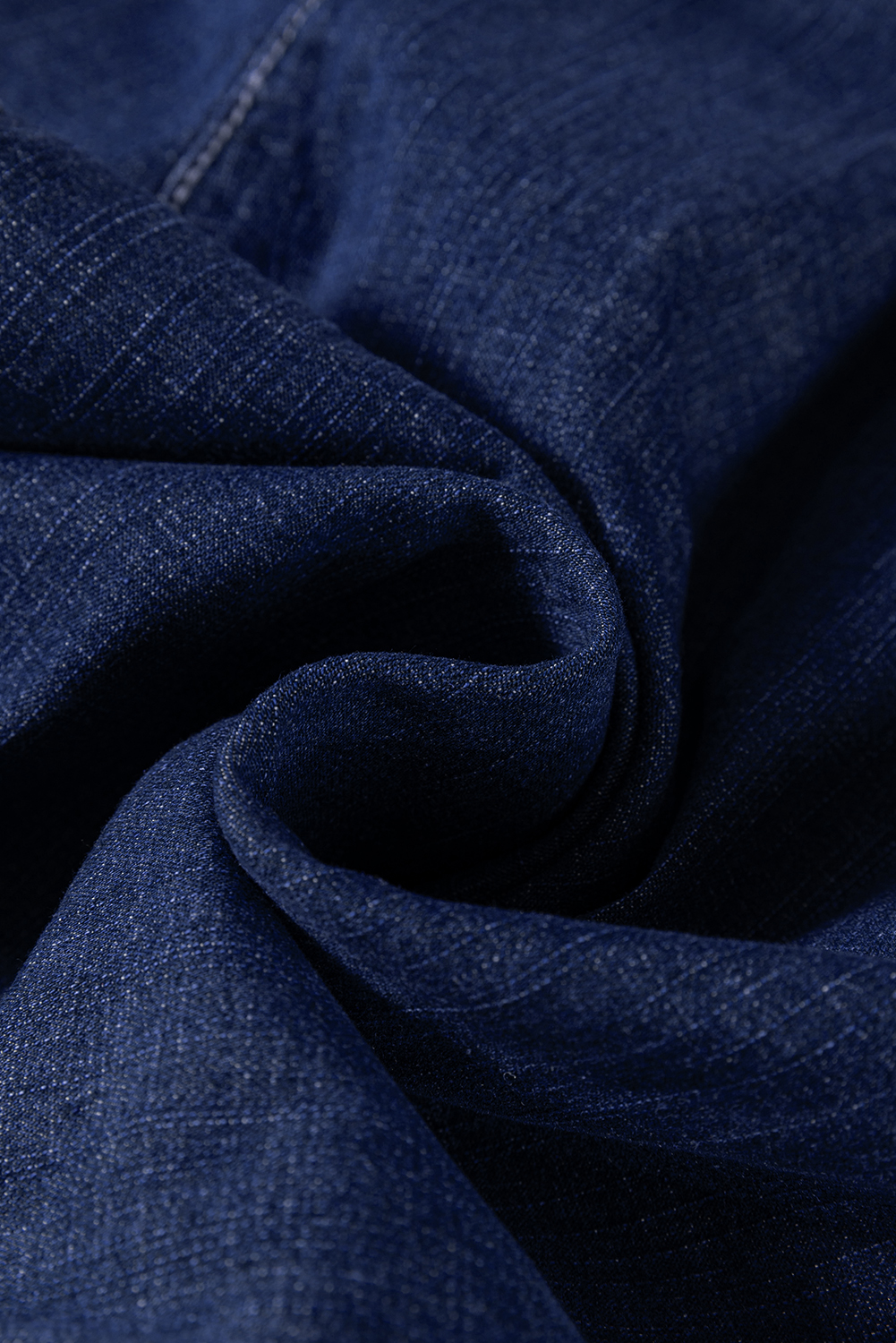 Plus Size Real Teal  Drawstring High Waist Wide Leg Casual Jeans