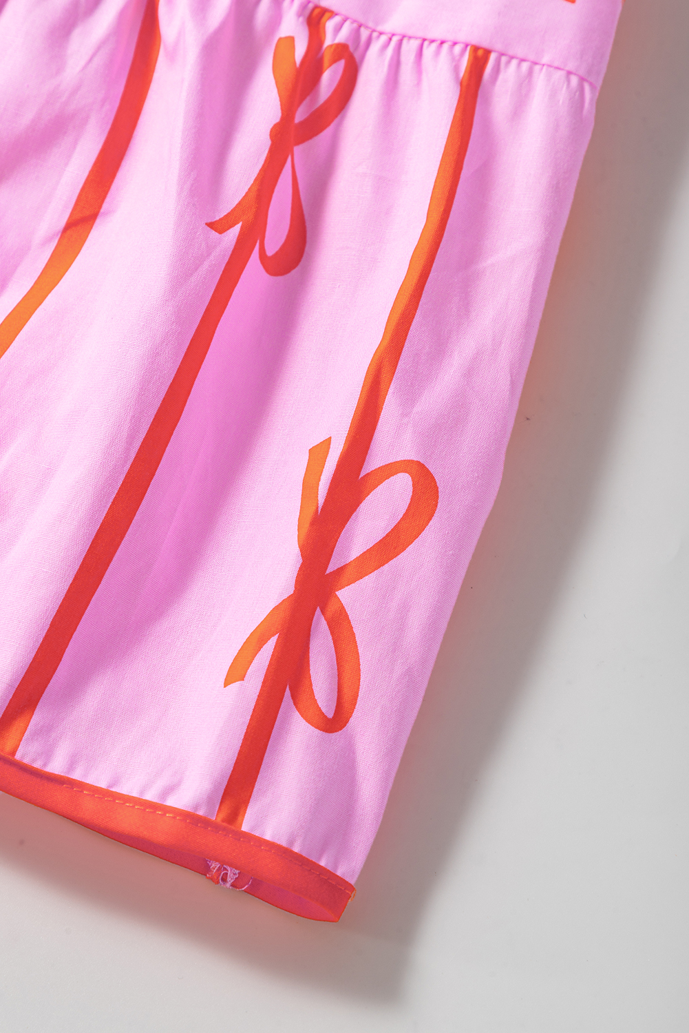 Plus Size Rose Bow Tastic Clinched Waist Ruffled  Dress