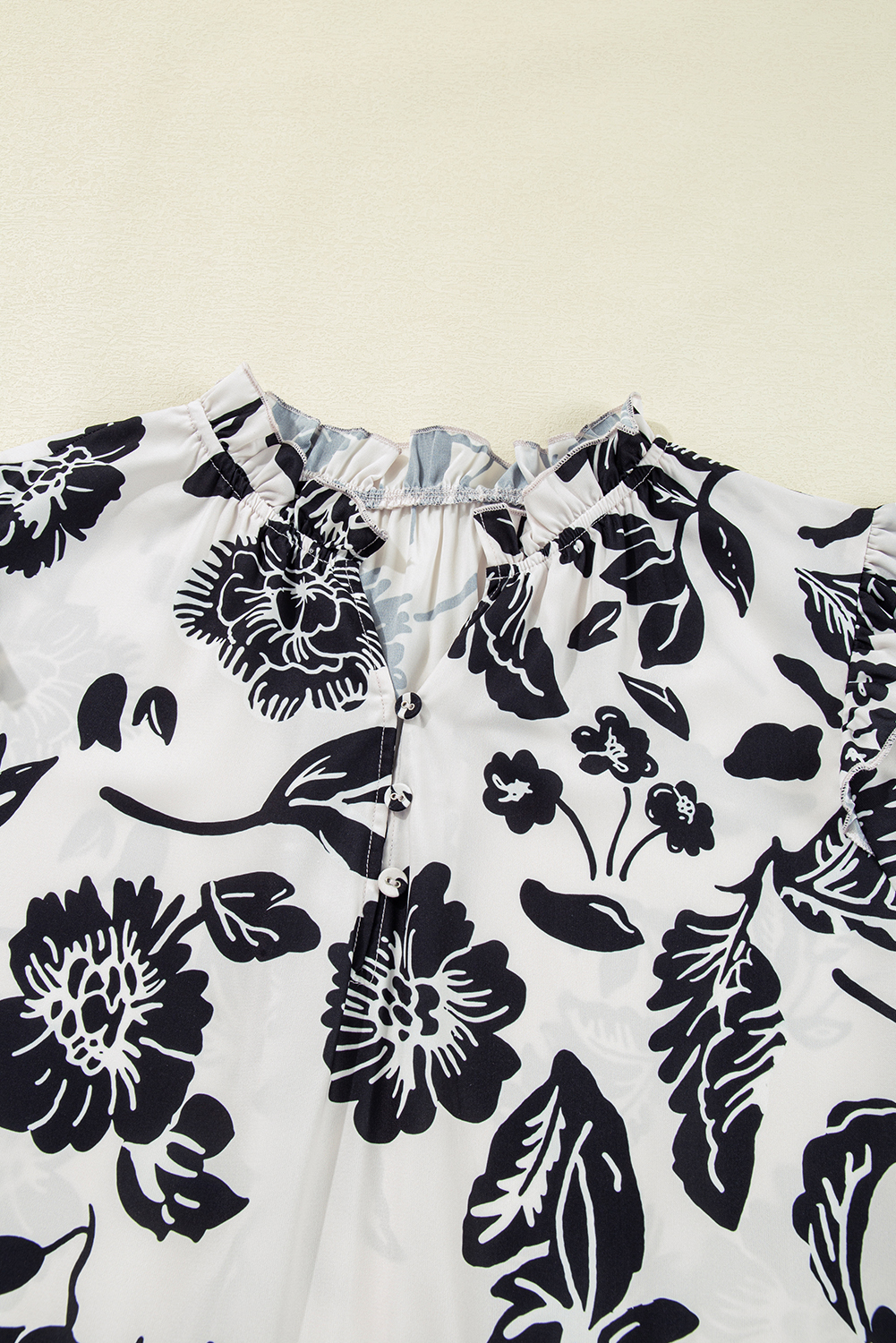 Plus Size Black Floral Print Tiered Frilled Half Sleeve  Mini Dress