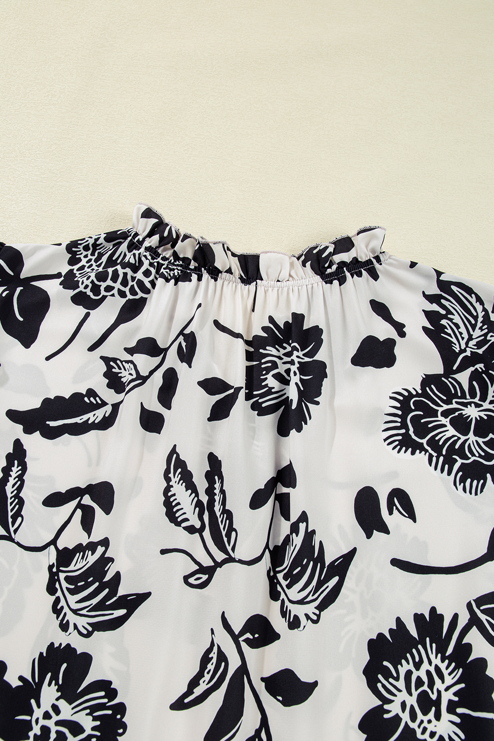 Plus Size Black Floral Print Tiered Frilled Half Sleeve  Mini Dress