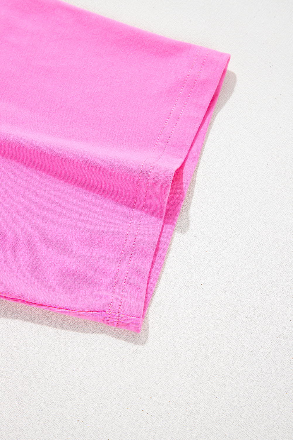 Plus Size Bright Pink Checker MAMA Letter Printed Graphic  T Shirt