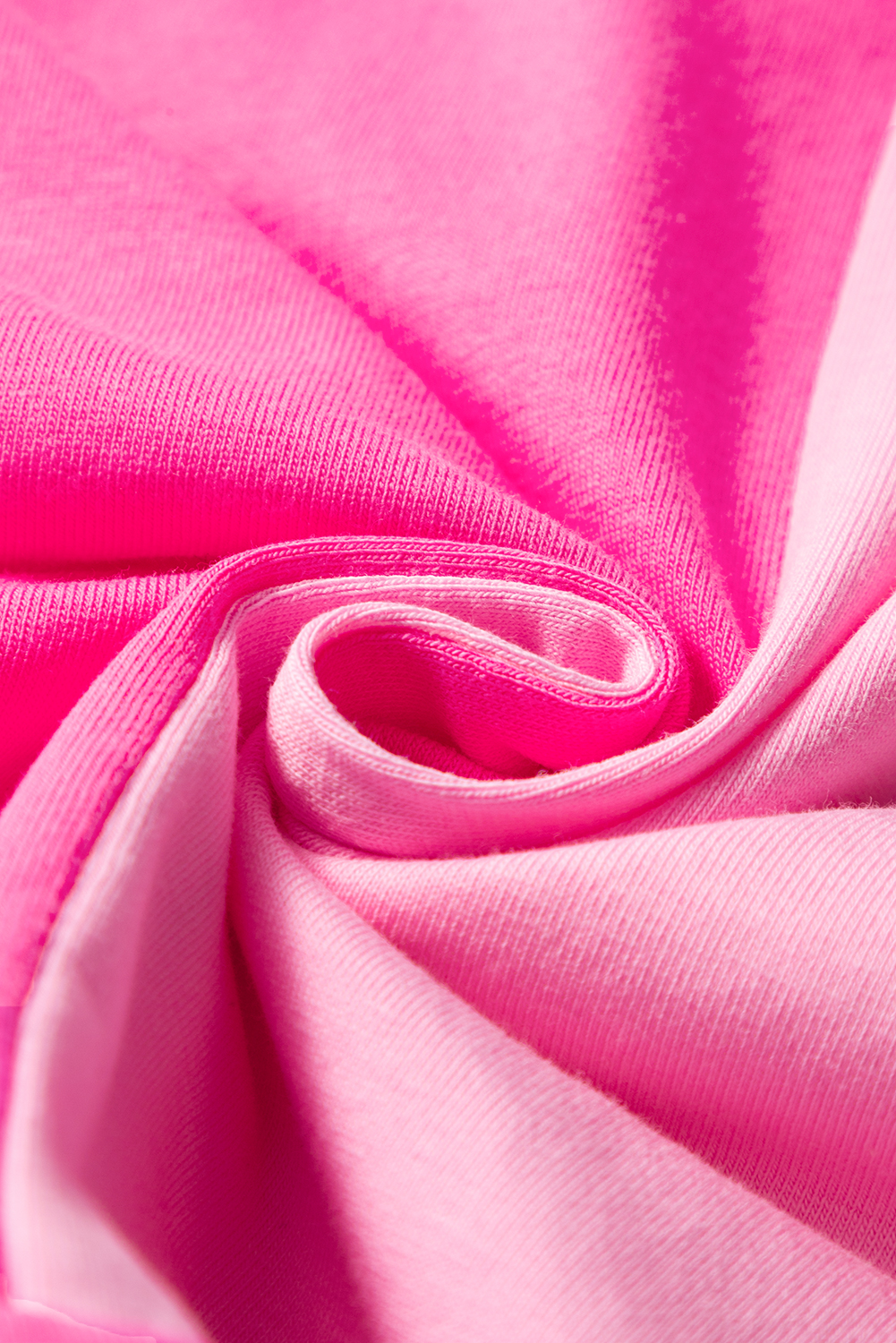 Plus Size Bright Pink Colorblock Patchwork Short Sleeve Buttons  Henley Top