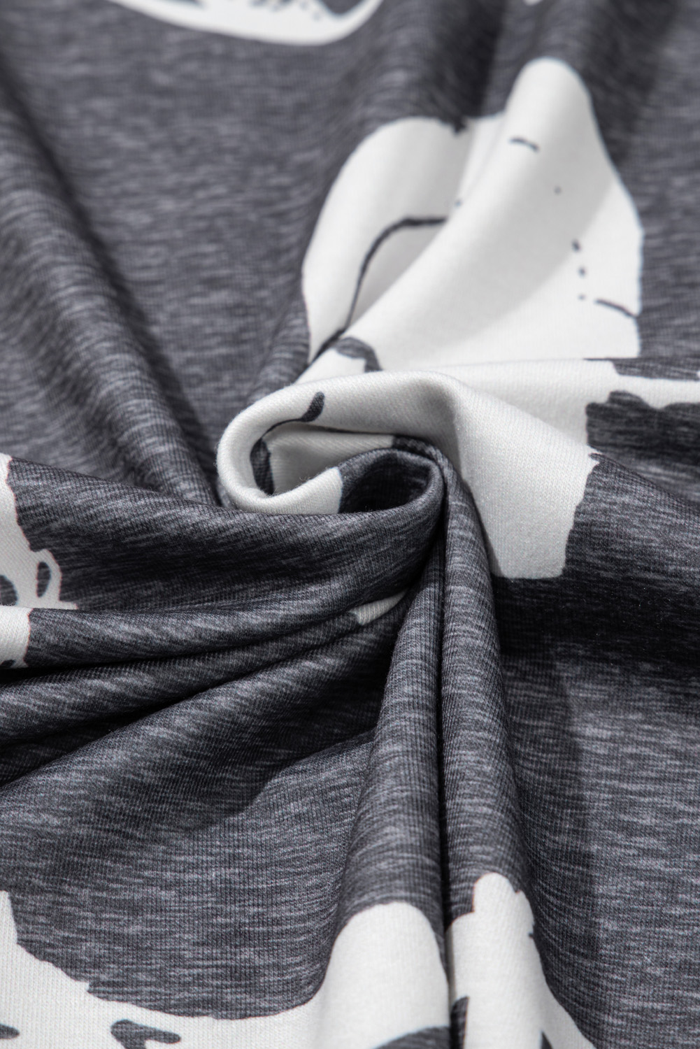 Plus Size Gray  Western Boots Print Crew Neck T Shirt