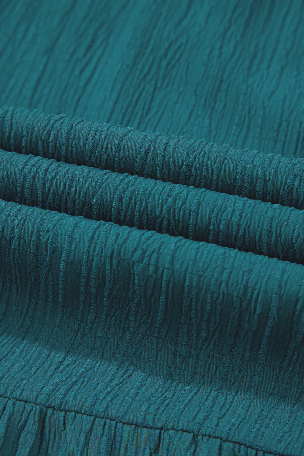 Plus Size Skobeloff Frilled U Neck Puff Sleeve Belted Ruffle Hem  Midi Dress