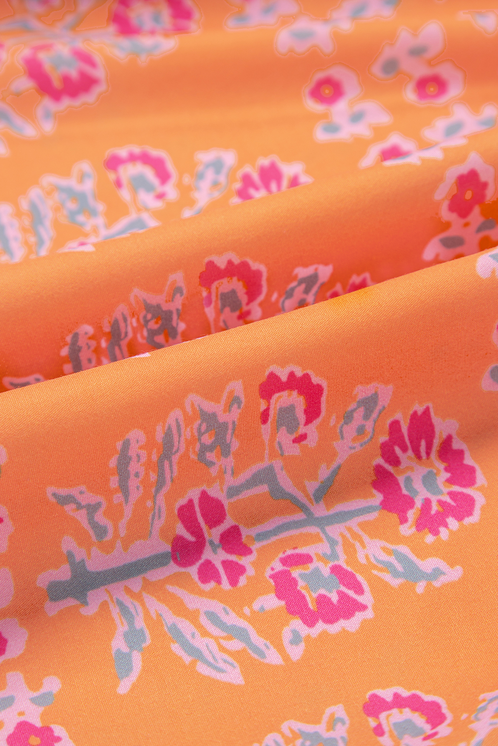 Plus Size Pink Boho Paisley Floral Mixed Patchwork Tassel Tie  Midi Dress