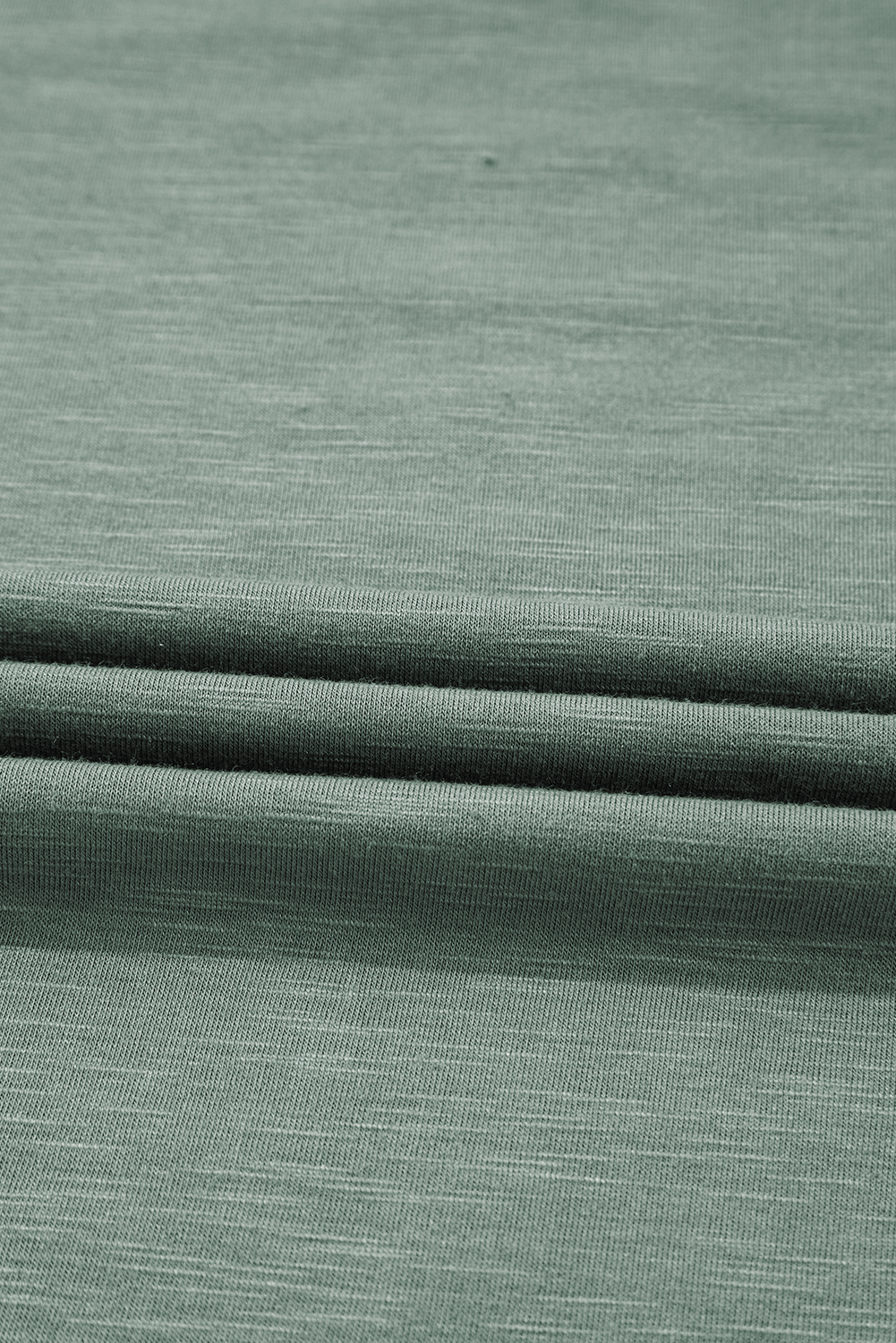 Plus Size Seagrass  Exposed Seam Drop Shoulder Henley Top