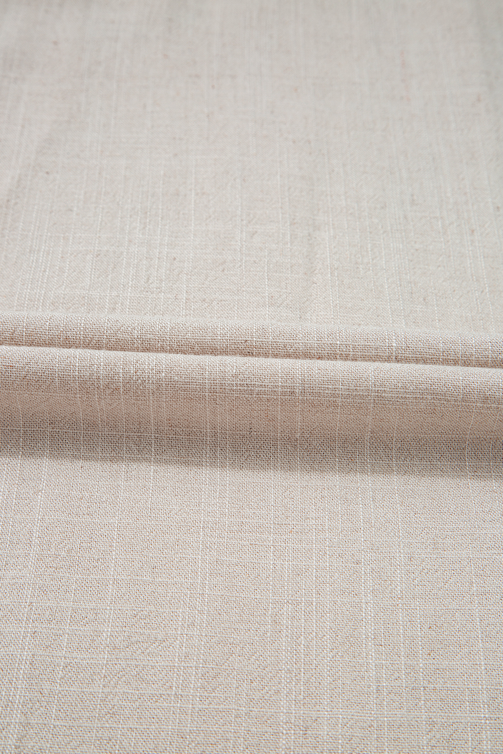 Plus Size Beige Smocked High Waist Wide Leg  Pants