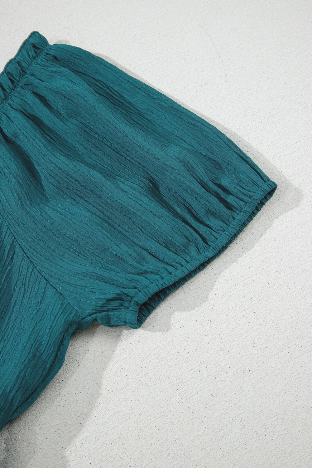 Plus Size Skobeloff Frilled U Neck Puff Sleeve Belted Ruffle Hem  Midi Dress