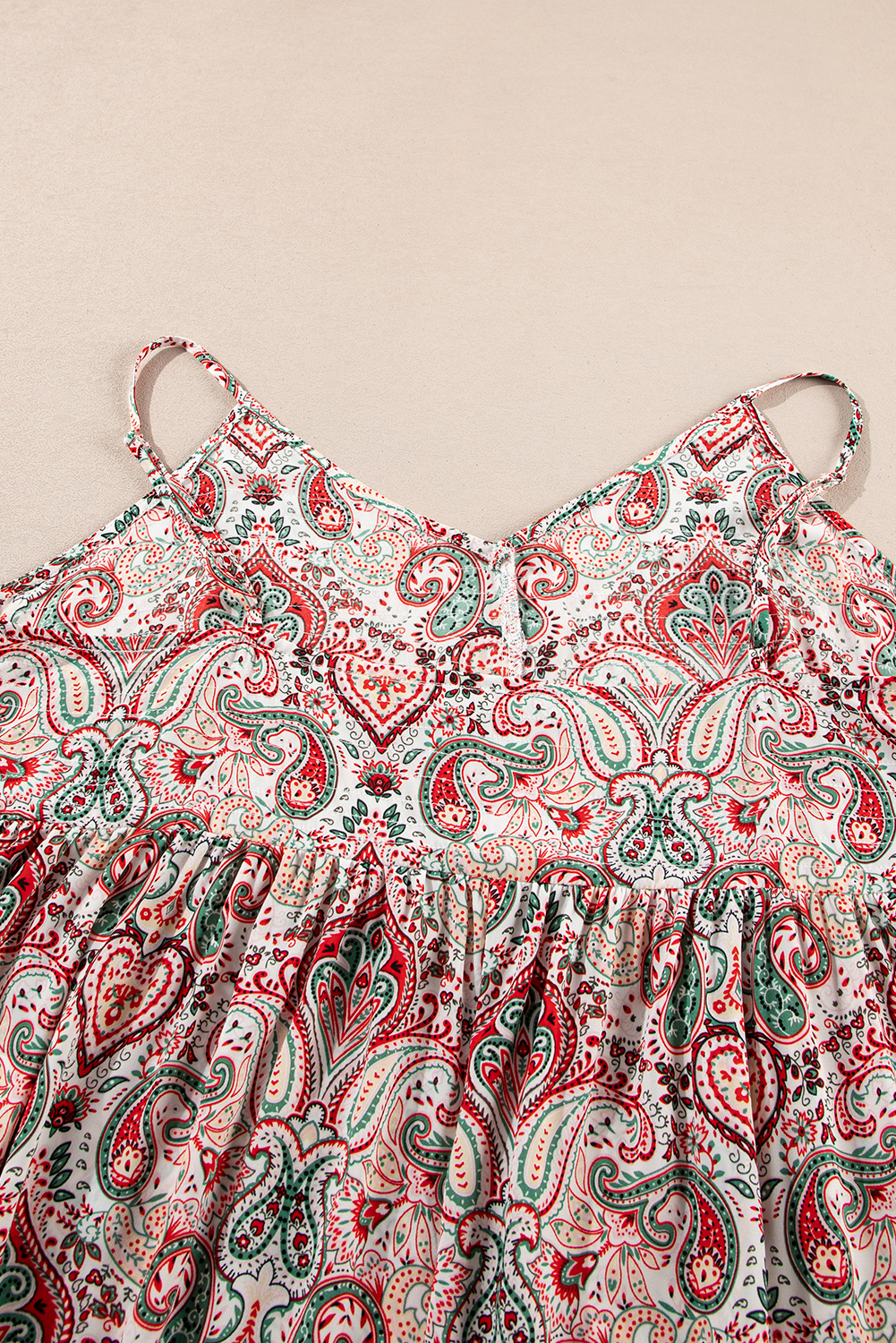 Plus Size Multicolour  Paisley Print Sleeveless V Neck Jogger Jumpsuit