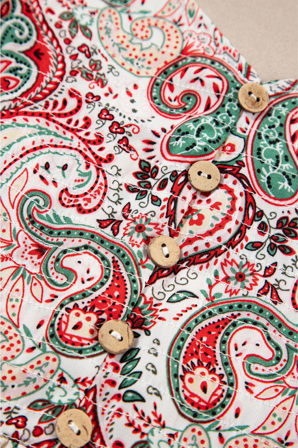 Plus Size Multicolour  Paisley Print Sleeveless V Neck Jogger Jumpsuit