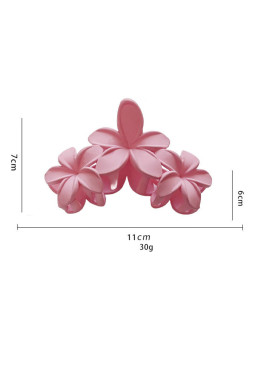 Pink 3D Flower Plastic Resin Hair Claw (Slight Color Variations)