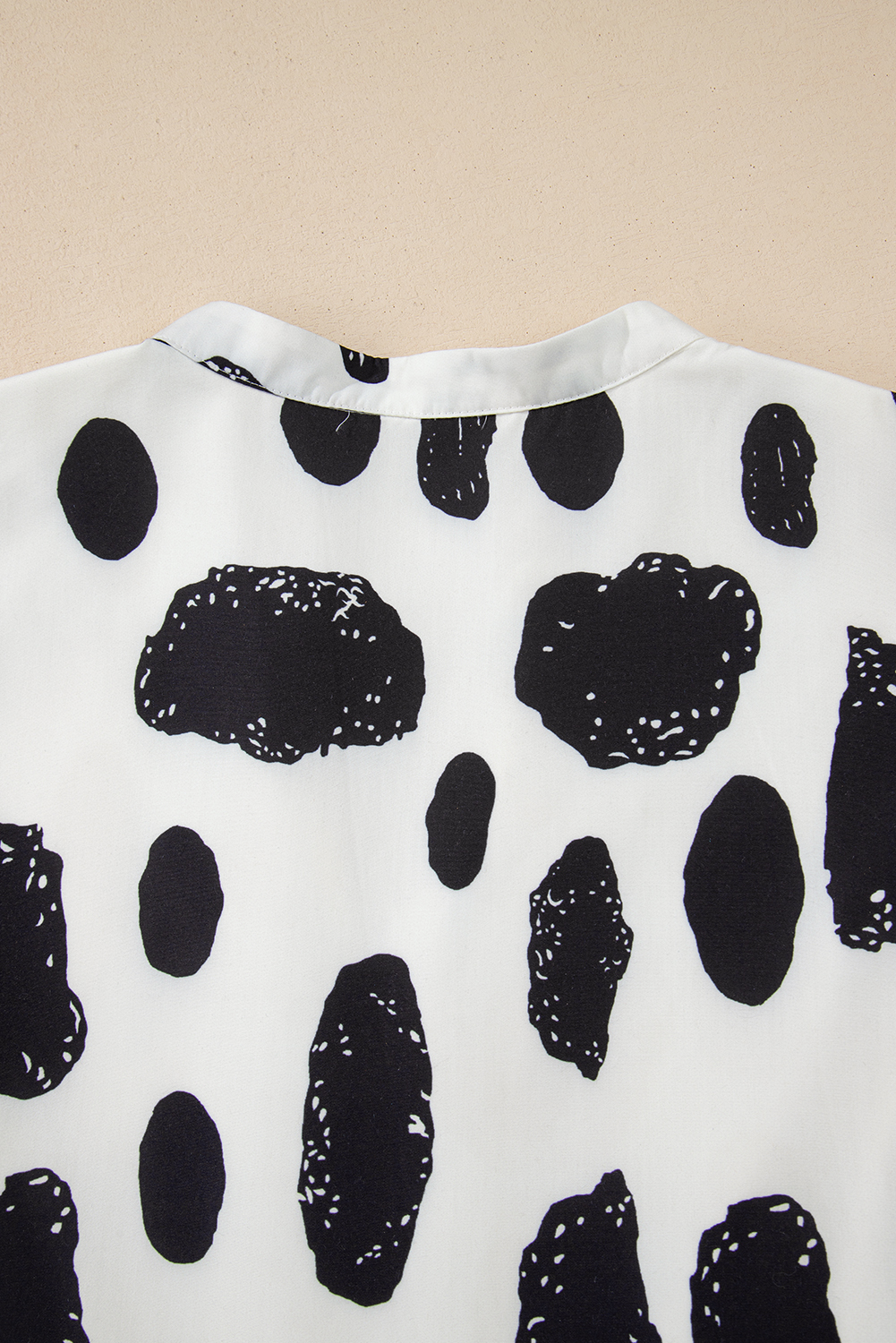 Plus Size White Polka Dot Print Ruffled Sleeve Pocketed  Midi Dress