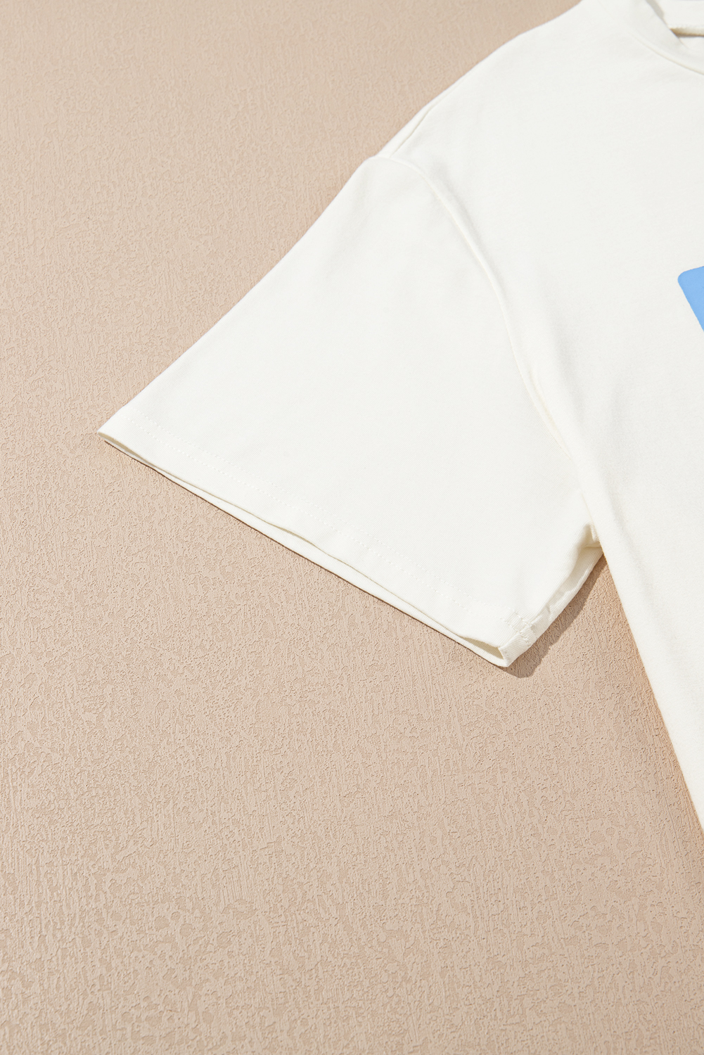 Plus Size Sky Blue USA Graphic Crewneck  Patriotic Tee