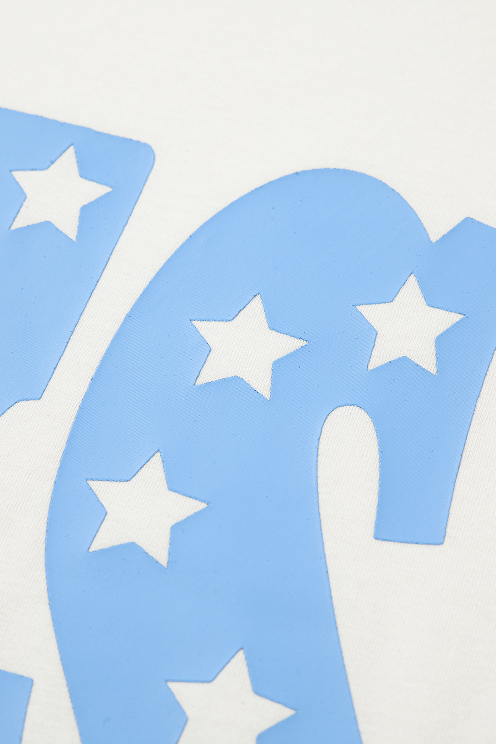 Plus Size Sky Blue USA Graphic Crewneck  Patriotic Tee