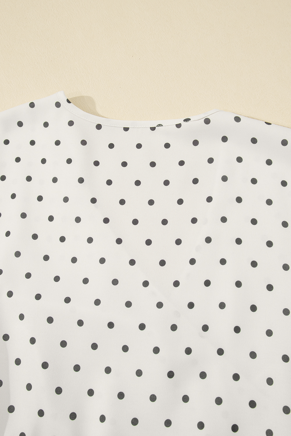 Plus Size Khaki Polka Dot Surplice V Neck Tied Waist Flutter Sleeve Flowy  Midi Dress