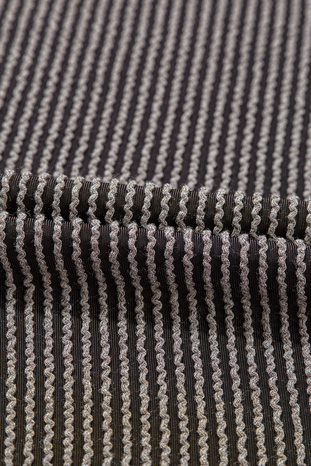 Plus Size Carbon Grey Corded V Neck  T Shirt Dress with Pockets