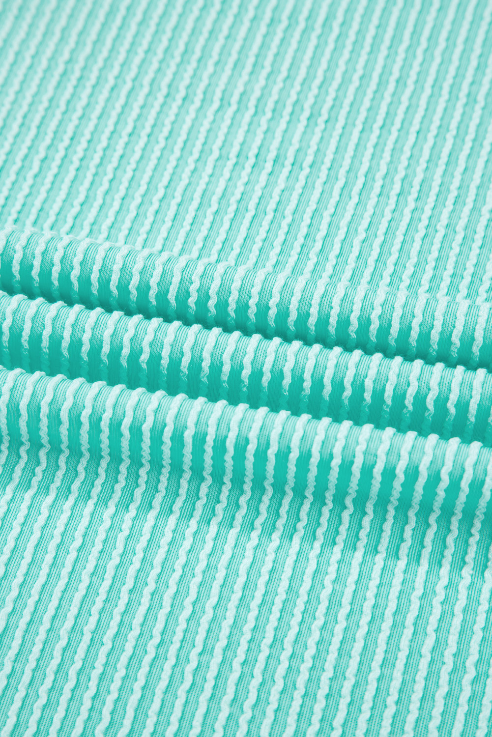 Plus Size Light Blue  Color Block Corded Knit Tee and Shorts Set