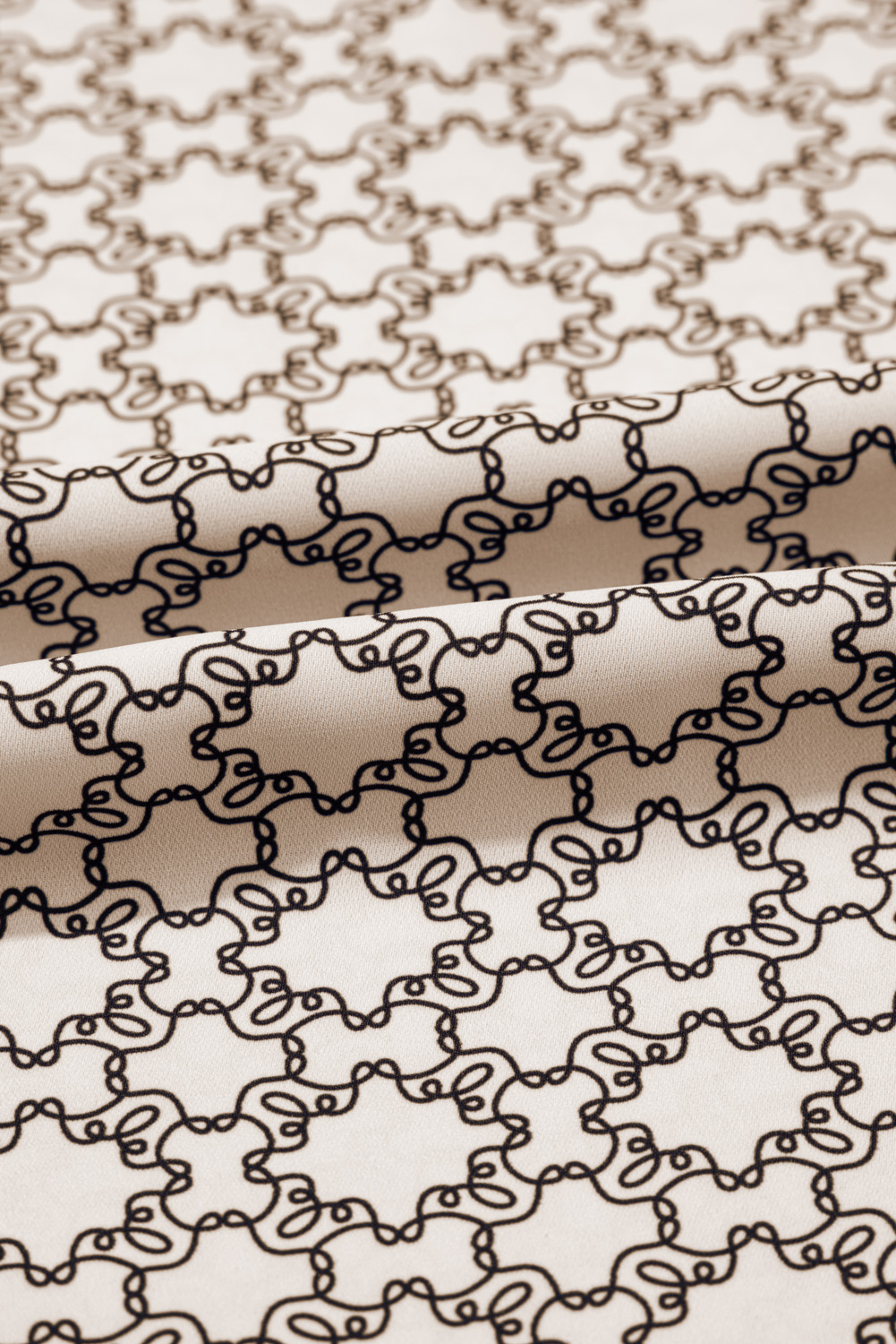 Plus Size Khaki  Geometric Print Ruffled Sleeve Blouse