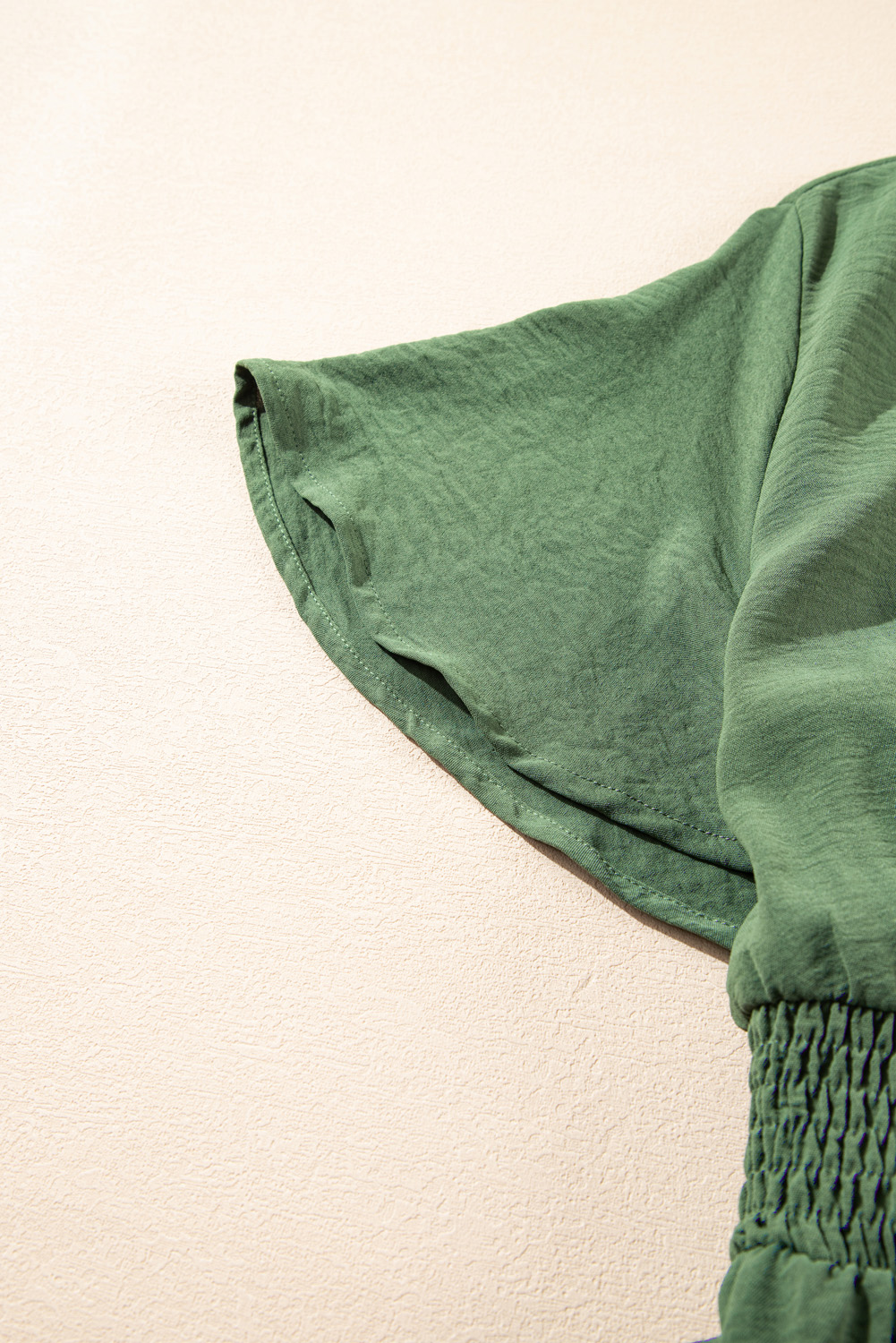 Plus Size Four Leaf Clover Surplice Neckline Shirred High Waist  Maxi Dress