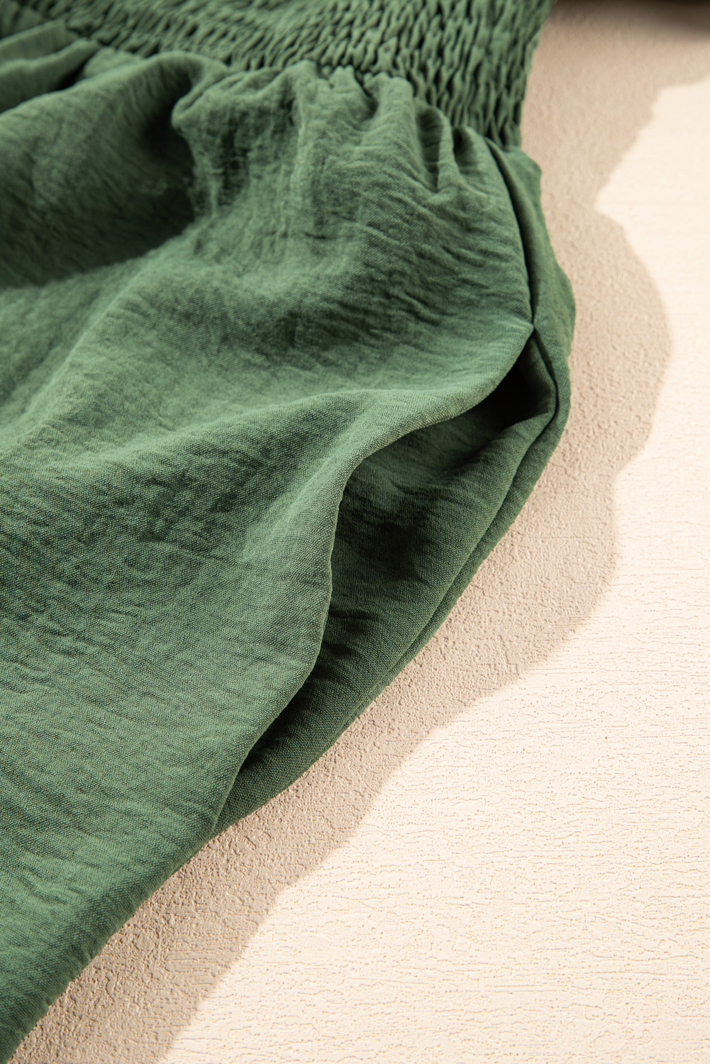 Plus Size Four Leaf Clover Surplice Neckline Shirred High Waist  Maxi Dress