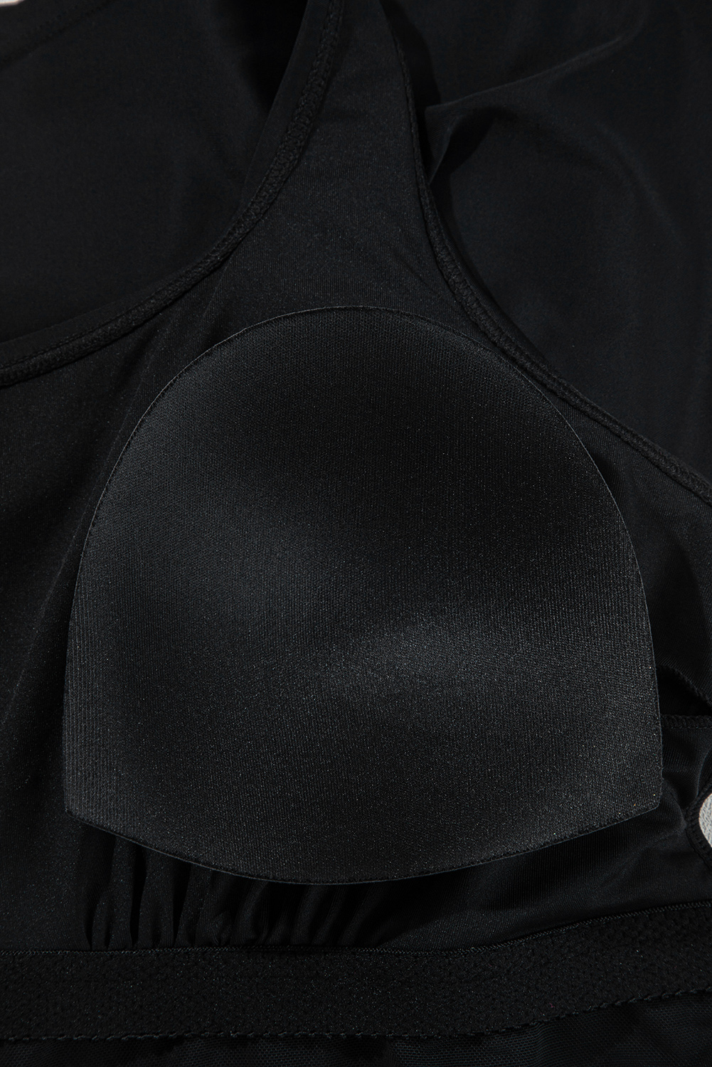 Plus Size Black Solid Color Square Neck Knotted  One Piece Swimsuit