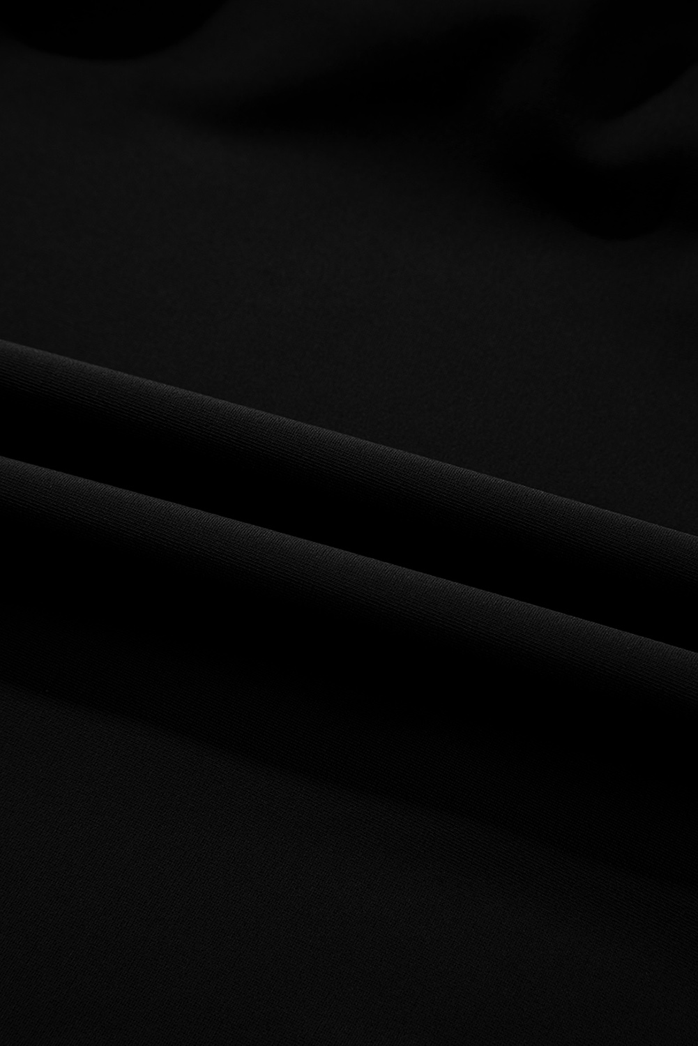 Plus Size Black Solid Color Square Neck Knotted  One Piece Swimsuit