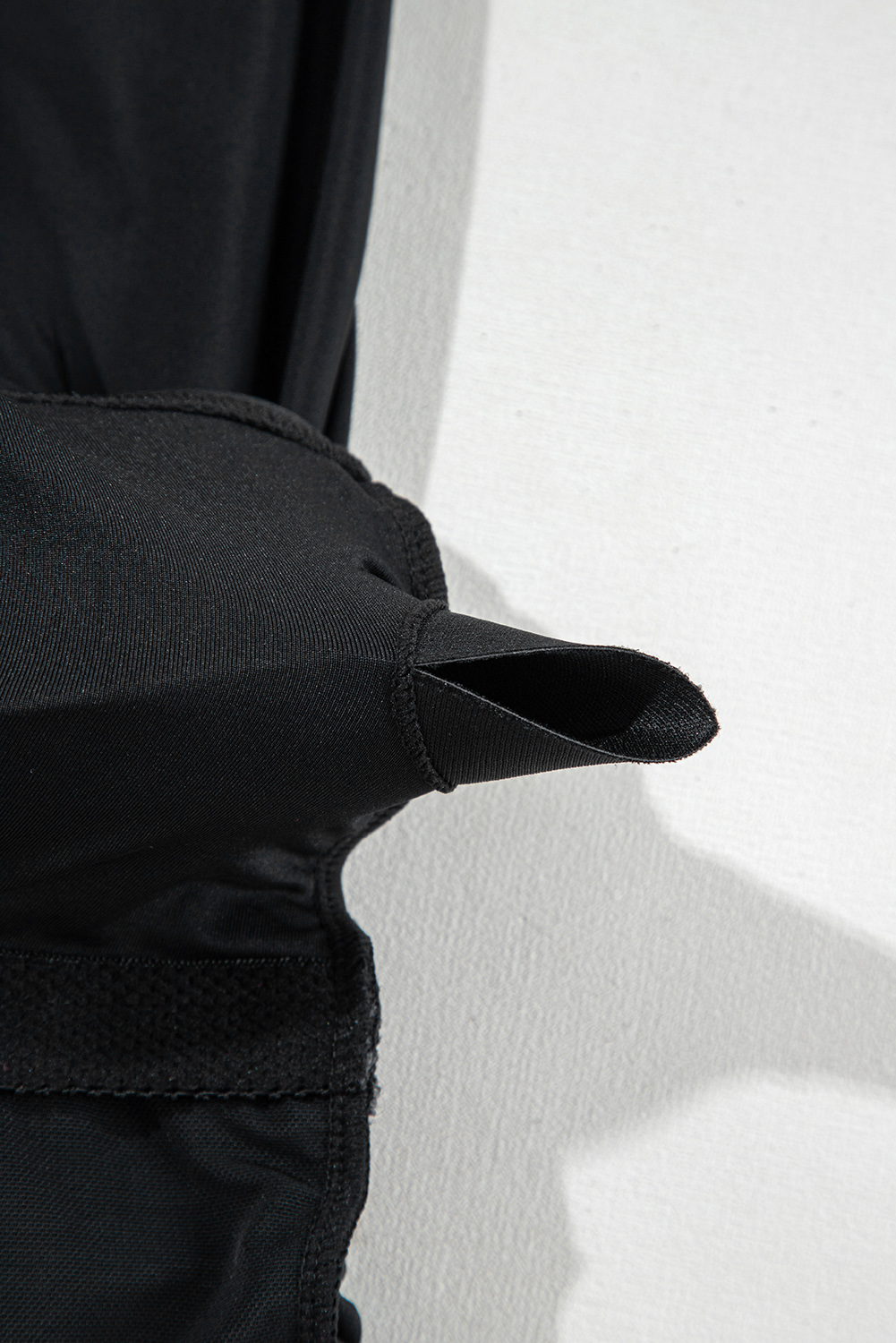 Plus Size Black Solid Color Square Neck Knotted  One Piece Swimsuit