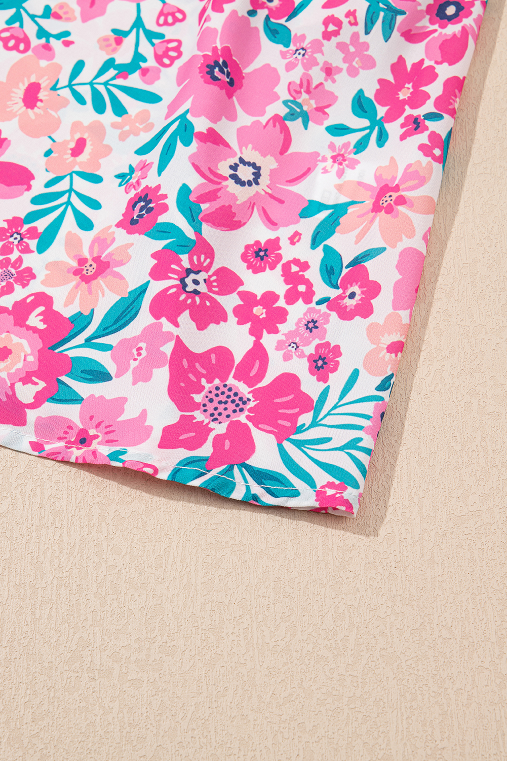 Plus Size White  Floral Print Frilled Short Sleeve Flare Dress