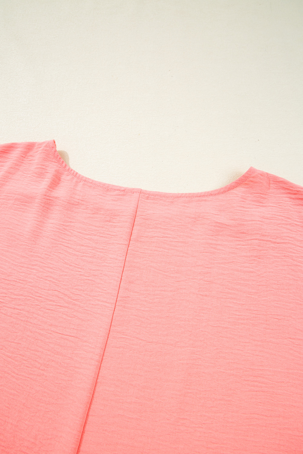 Plus Size Blossom Shirred Cuffs Half Sleeve  Textured Blouse