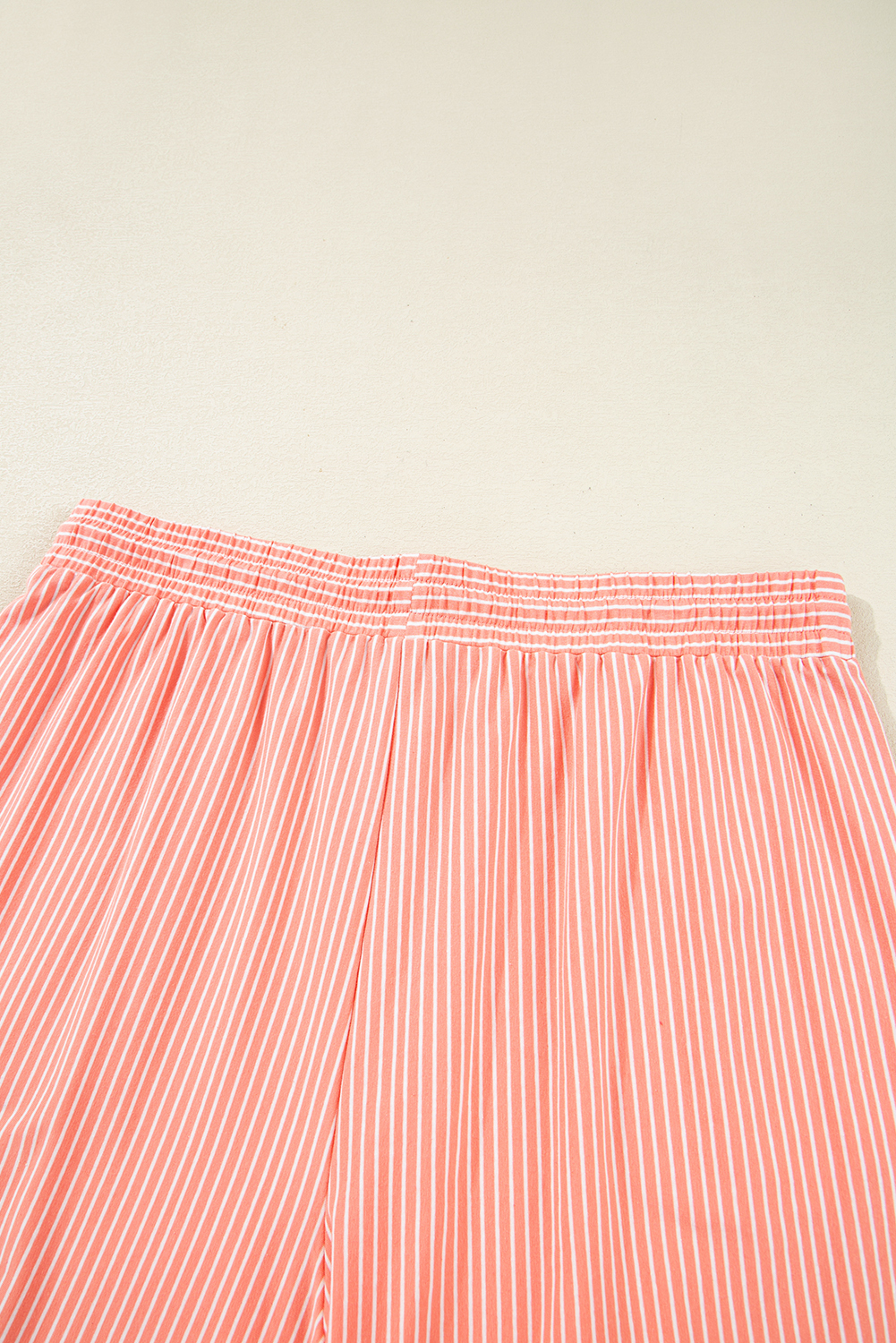 Plus Size Orange Stripe Loose Polo T Shirt and Shorts  2pcs Outfit