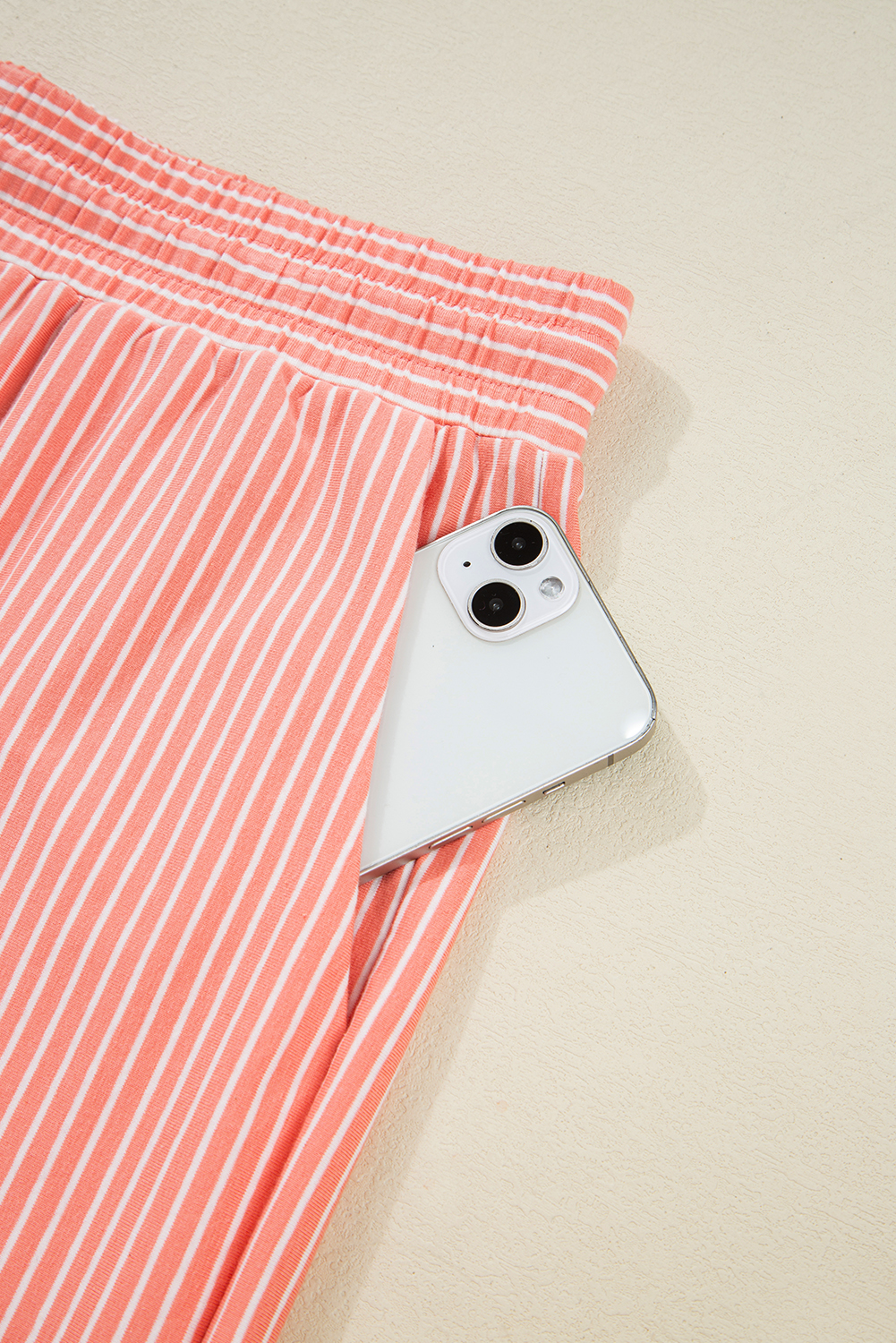 Plus Size Orange Stripe Loose Polo T Shirt and Shorts  2pcs Outfit