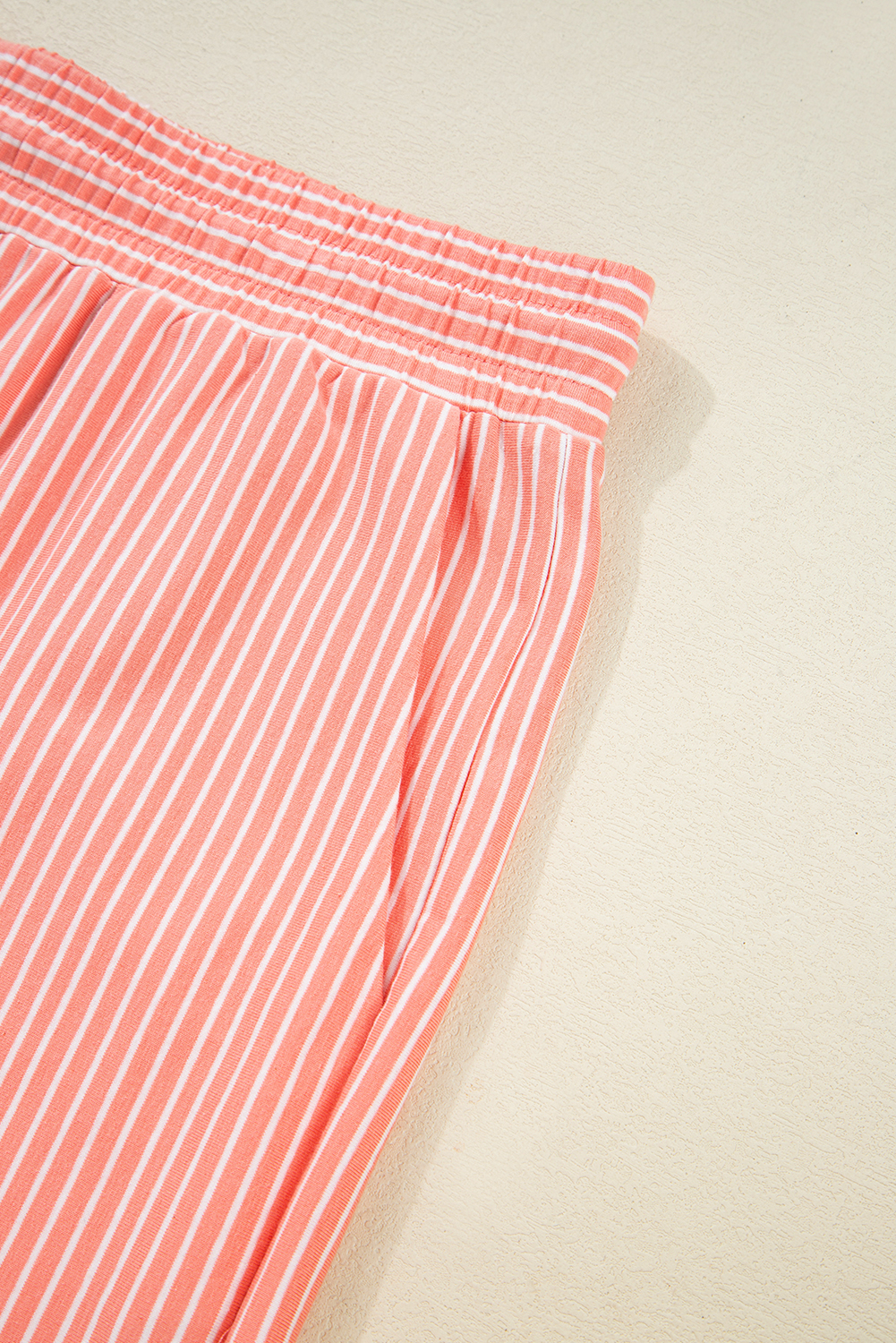 Plus Size Orange Stripe Loose Polo T Shirt and Shorts  2pcs Outfit