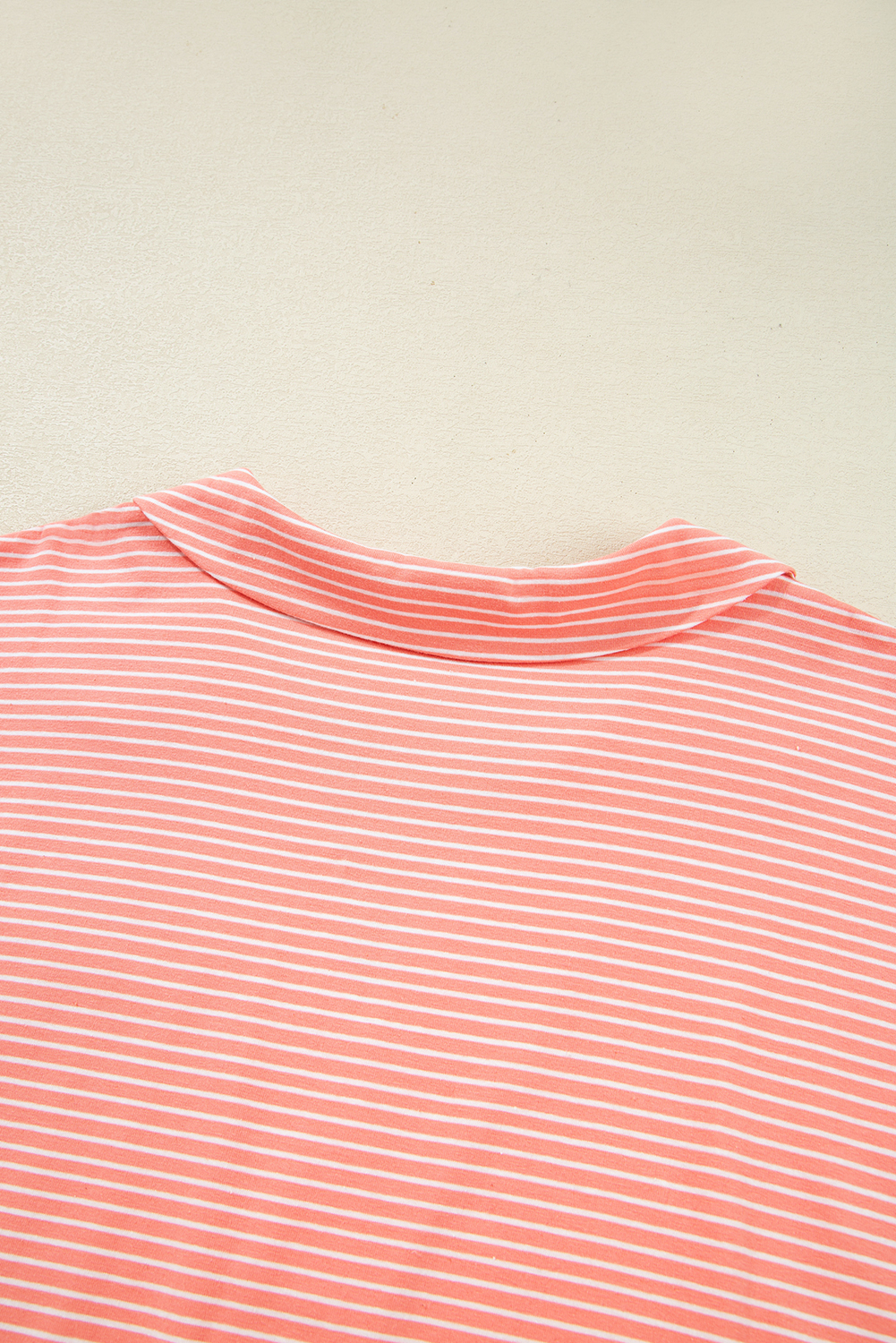 Plus Size Orange Stripe Loose Polo T Shirt and Shorts  2pcs Outfit